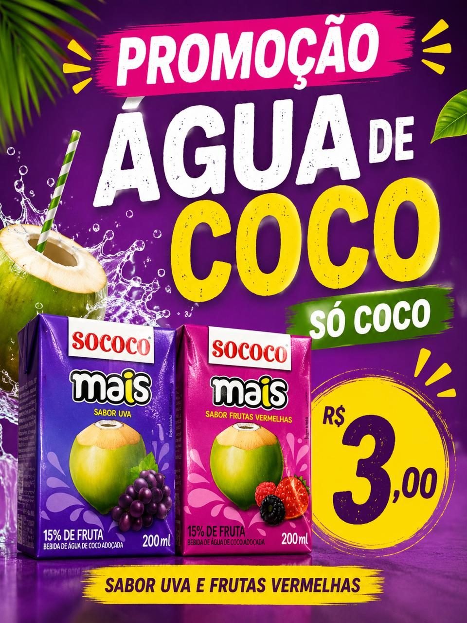Sococo Mais 200 ml · uva ou frutas vermelhas